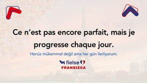 Ce n’est pas encore parfait, mais je progresse chaque jour.