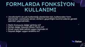 Dersimizin Konusu: Formlar