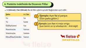 Geçmiş Zaman – Pretérito Indefinido ⏳