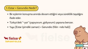Şimdiki Zamanın Sürekliliği (Estar + Gerundio)