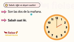 İspanyolca Saatler ve Zaman Zarfları