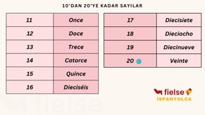 Sayılar (Los números) 🔢
