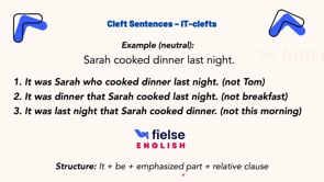 Emphasis in English: Cleft Sentences, Inversion & Emphatic Auxiliaries