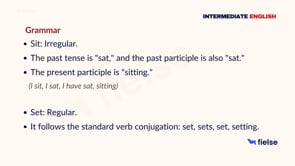 Set vs. Sit: What's the Difference? 