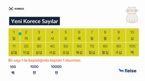Yeni Korecede Sayılar, Aylar ve Günler