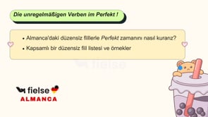 Düzensiz Fiillerle Geçmiş Zaman: Perfekt mit unregelmäßigen Verben
