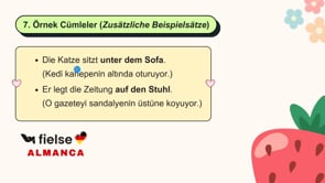 Yer-Yön Cümleleri – Wechselpräpositionen ile Konum ve Yön (in, an, auf...) 