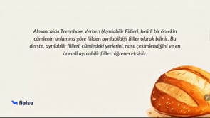 Ayrılabilir Fiiller | Trennbare Verben