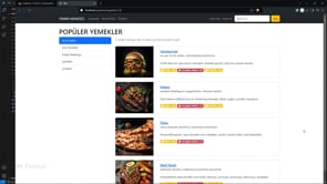 Restoran Uygulaması Ön Yüz Tasarımı