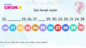20 ile 30 Arası Sayılar Tekrar II 🌷 