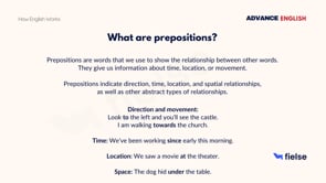 Advanced Prepositions