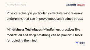 Reading Practice: How to Stop Obsessive Thinking