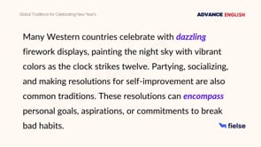 Reading Practice: Global Traditions for Celebrating New Year's