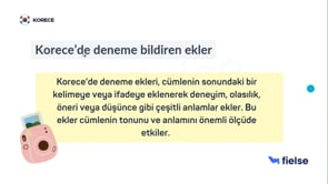 Korece'de Deneme ve Tecrübe Ekleri 