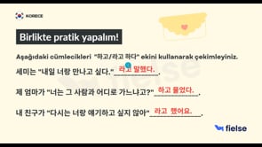 Korece'de Dolaylı Anlatım