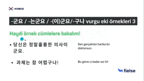 Korece'de Ünlem & Cümle Sonu Ekleri